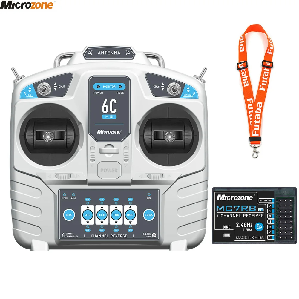 Rc Hobby Car - ไมโครโซน MC6C V2ขนาดเล็ก2.4G เครื่องส่งสัญญาณควบคุม6CH พร้อมตัวรับสัญญาณระบบวิทยุสำหรับเครื่องบิน RC
