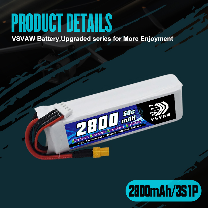 VSVAW 3S 2800mAh ลิโพแบตเตอรี่ - Hobby Rc Quadcopters & Multirotors บทวิจารณ์และราคา
