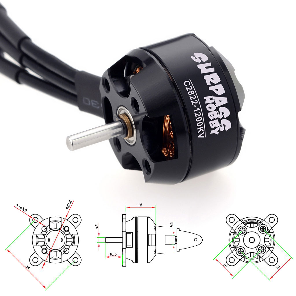มอเตอร์ไร้แปรงถ่าน SURPASS HOB - Hobby Rc Quadcopters & Multirotors บทวิจารณ์และราคา
